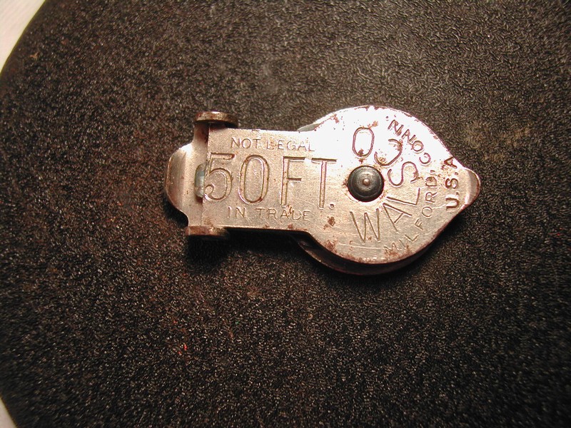 Old Walsco Metal 50 Ft. Tape Measure (Milford, Conn.)