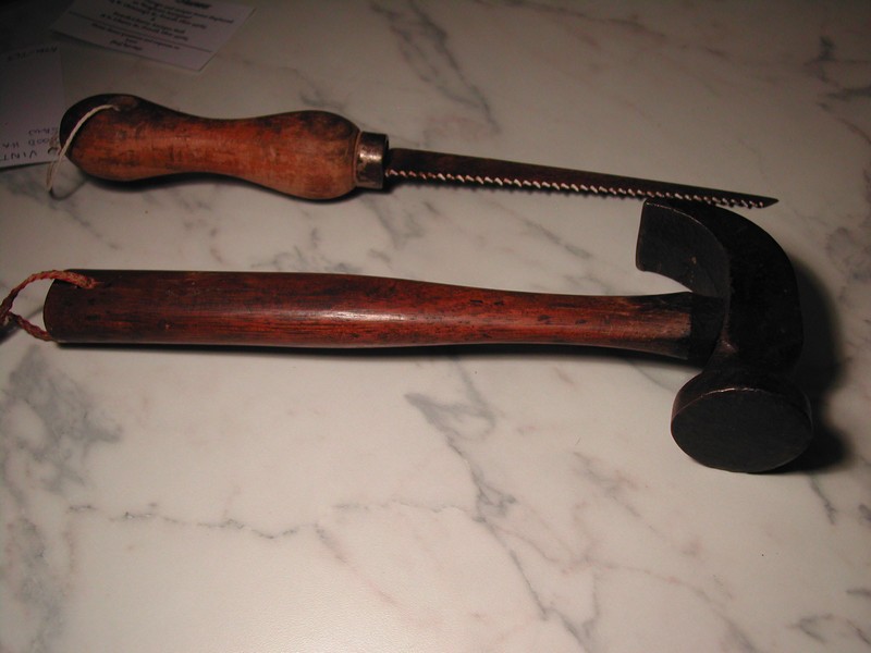 Vintage Hammer & Hand Saw