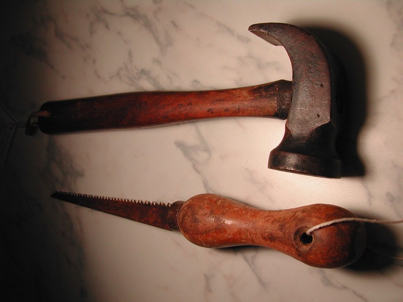 Vintage Hammer & Hand Saw