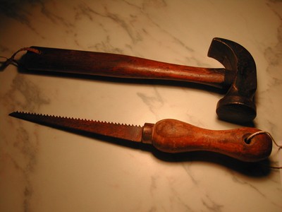 Vintage Hammer & Hand Saw