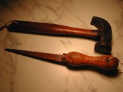 Vintage Hammer & Hand Saw