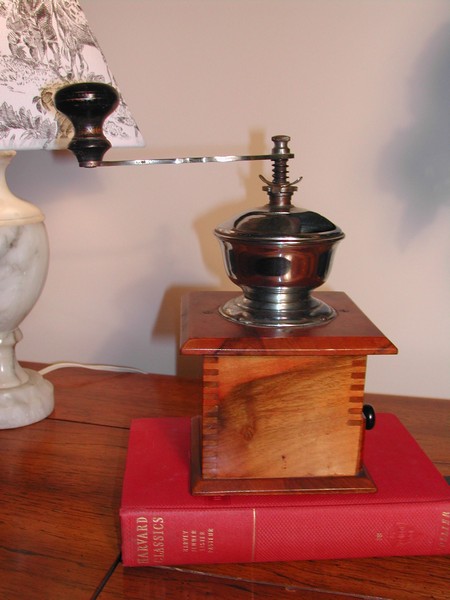 Vintage Maple Wood French Coffee Grinder