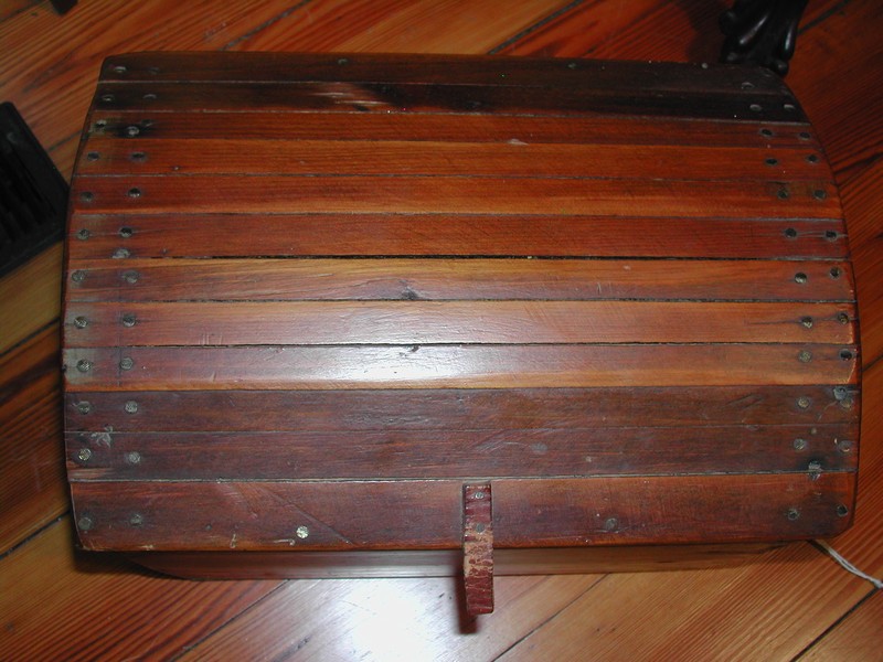 Vintage Wood Chest Leather Straps