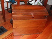 Vintage Wood Chest Leather Straps