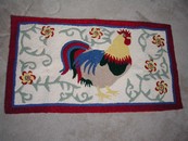 A Charming French Country Style Rooster Rug New