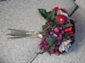 Lovely Faux Silk Floral Arrangement Plum Rust