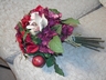 Lovely Faux Silk Floral Arrangement Plum Rust
