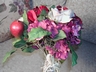 Lovely Faux Silk Floral Arrangement Plum Rust