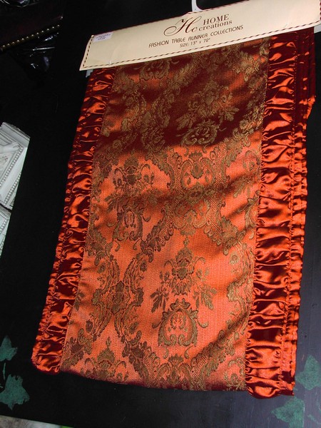 Copper & Bronze Color Silk Style Table Runner Tassles