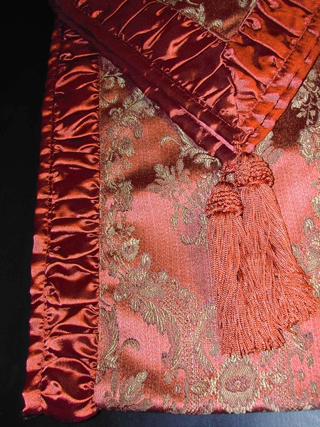 Copper & Bronze Color Silk Style Table Runner Tassles