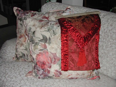 Copper & Bronze Color Silk Style Table Runner Tassles