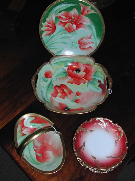 Limoges Gold Swirl Butter Pats (set of five)