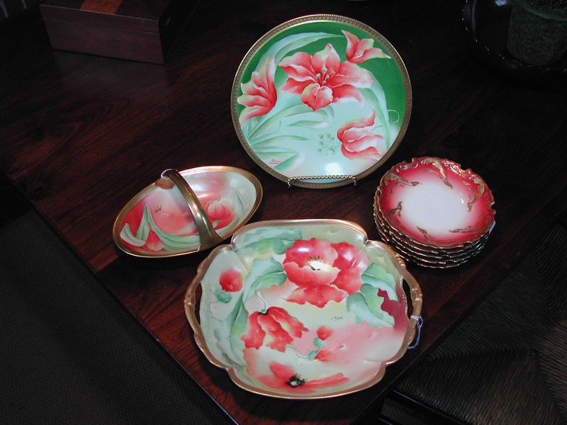 Limoges Gold Swirl Butter Pats (set of five)