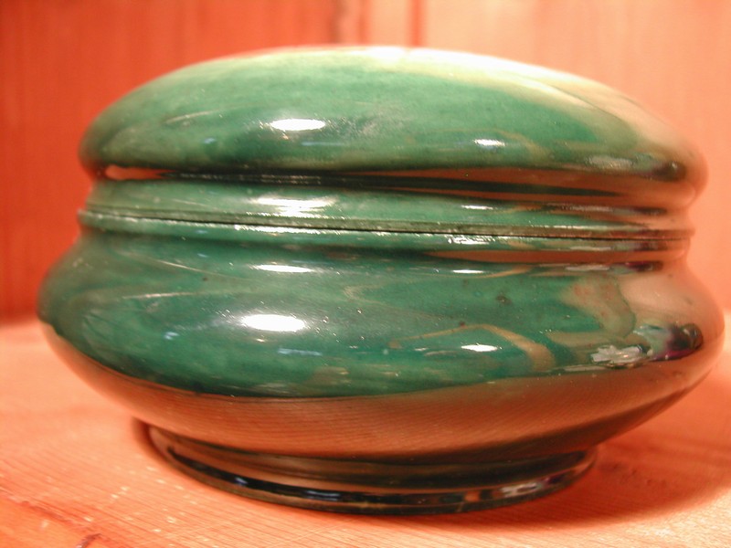 Large & Lovely Ladies Hand Painted Powder Jar
