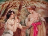 Large & Lovely Ladies Hand Painted Powder Jar
