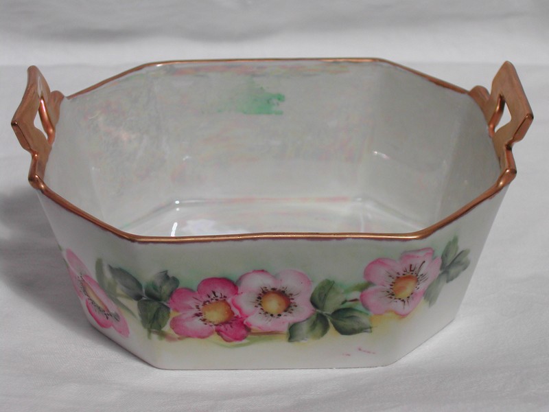 Lovely Hand Painted T&V Limoges, France Butter Tub