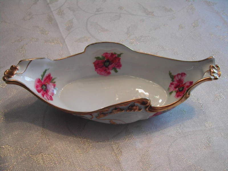 Jean Pouyat Hand Painted Limoges, France Porcelain Gravy