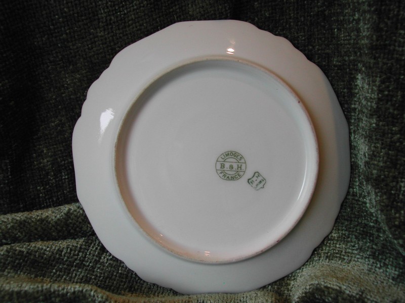 Art Nouveau Limoges Hand Painted Bullion Cup & Saucer Gold Tulip