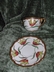 Art Nouveau Limoges Hand Painted Bullion Cup & Saucer Gold Tulip