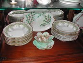 A Set of Limoges Soup Bowls Gold Beading Vintage