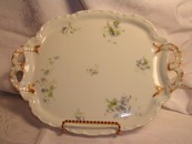 Antique Haviland Limoges Ranson Blank Violets Dresser Tray