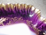 Antique L Sazerat Limoges France Cobalt Blue & Gold Celery Dish