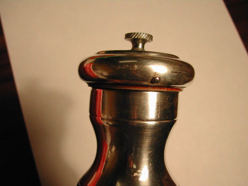 Vintage Sterling Pepper Grinder Italy
