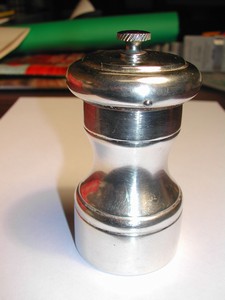 Vintage Sterling Pepper Grinder Italy