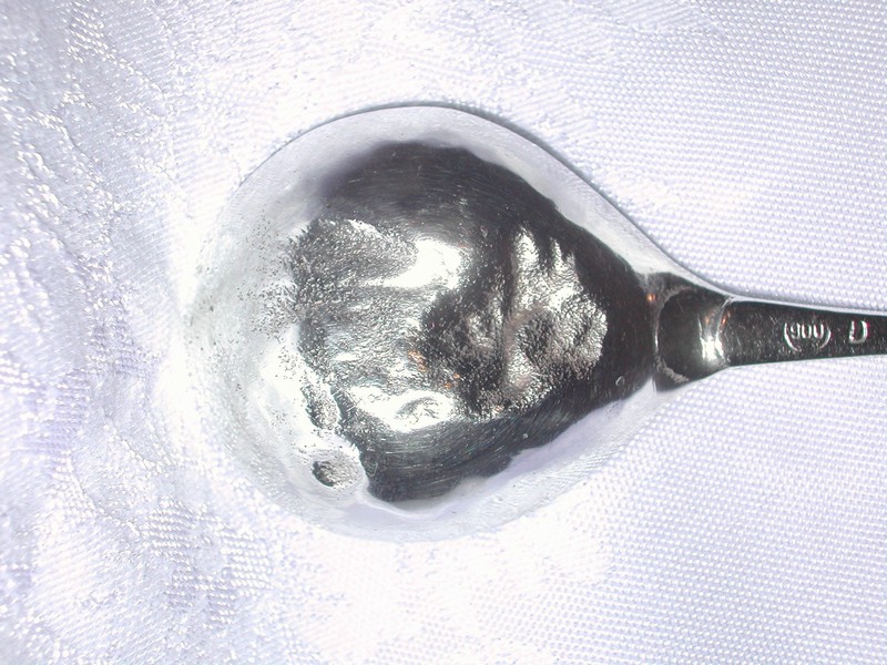 Antique Coin Silver Twist Handle Spoon Flamingo Pilgrim