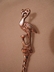 Antique Coin Silver Twist Handle Spoon Flamingo Pilgrim