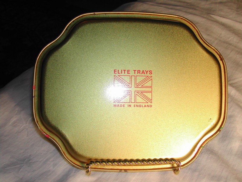 Elegant English Gold Bird & Botanical Tin Tip Tray