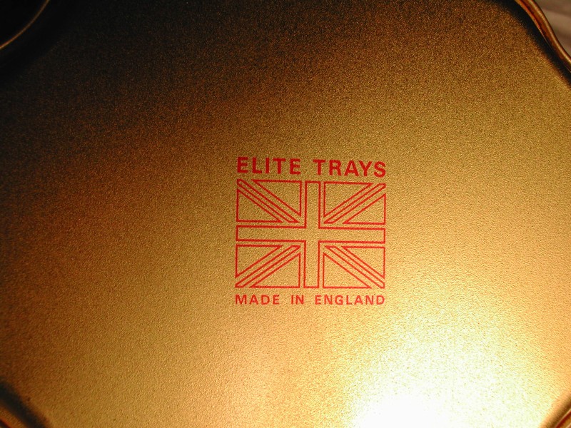 Elegant English Gold Bird & Botanical Tin Tip Tray