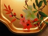 Elegant English Gold Bird & Botanical Tin Tip Tray