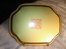 Elegant English Gold Bird & Botanical Tin Tip Tray
