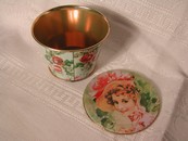 Crownford Giftware, Inc. Candy Tin Victorian Lady-Vintage