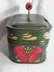 Hand Painted Toleware American Folk Art Tinware Document Box