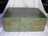 Antique Metal Ware Hand Painted Quail Document Box