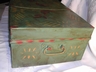 Antique Metal Ware Hand Painted Quail Document Box