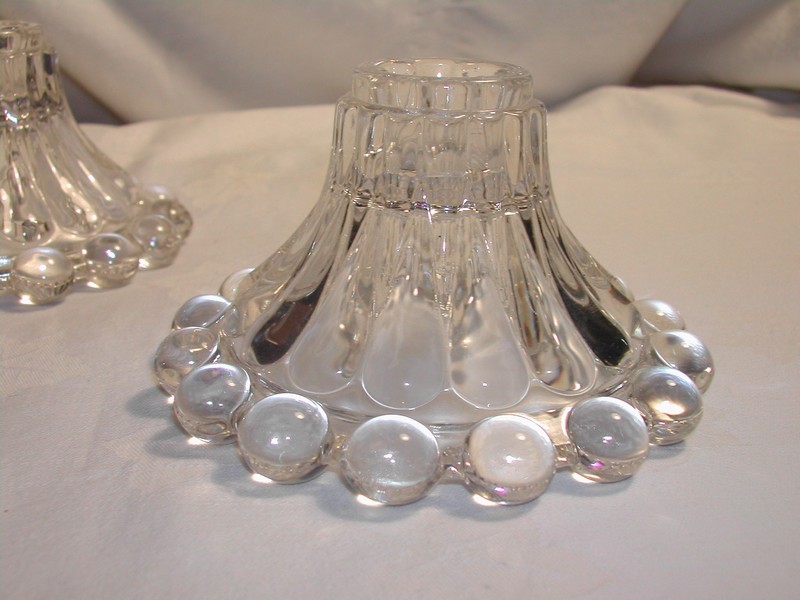 Anchor Hocking "Boopie" Berwick Bubble Glass Candle Holders