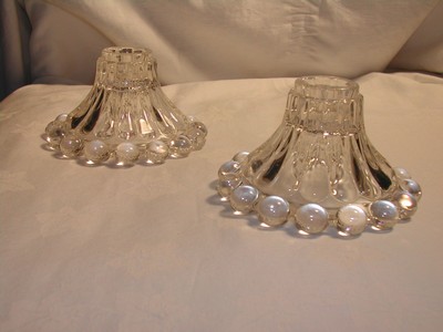 Anchor Hocking "Boopie" Berwick Bubble Glass Candle Holders