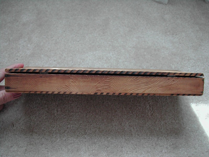 Flemish Art Nouveau Lady Pyrography Glove Box