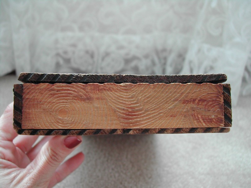 Flemish Art Nouveau Lady Pyrography Glove Box