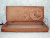 Flemish Art Nouveau Lady Pyrography Glove Box