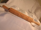 Reproduction Long German Springerle Wood Cookie Rolling Pin