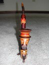 Vintage German Folk Art Two Headed Wooden Pipe